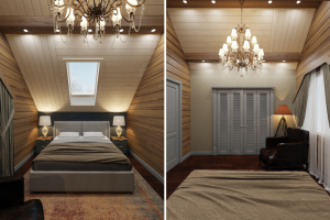 Дизайн-проект каркасного дома / Спальня 2 этаж