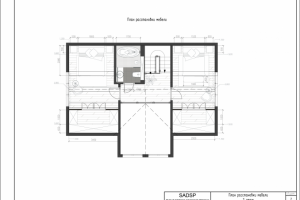 Дизайн-проект каркасного дома / План расстановки мебели 2 этаж
