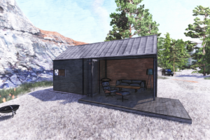 Модульный дом в стиле barnhouse