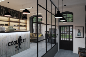 Дизайн интерьера барбершопа Coolcat