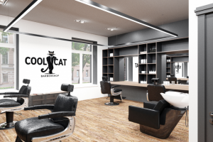 Дизайн интерьера барбершопа Coolcat