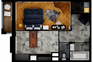 Дизайн интерьера однокомнатной квартиры. Апарт-комплекс RoyalPar