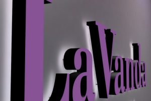 3D-визуализация вывески с контражурной подсветкой "LaVanda"