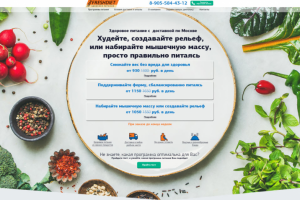 Сайт под ключ "Доставка питания"