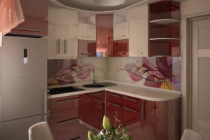 Визуализация небольшой кухни в панельном доме