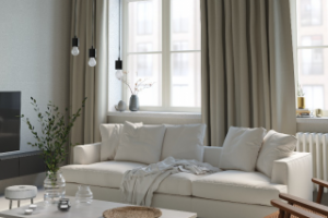 Гостиная в светлых тонах