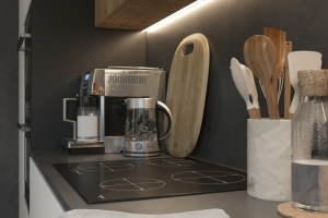 Кухня. Визуализация проекта для студии Svetlitsa