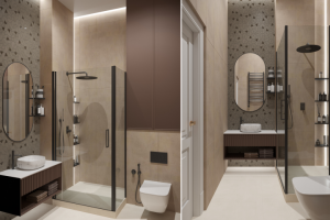 Санузел. Визуализация проекта для студии Svetlitsa