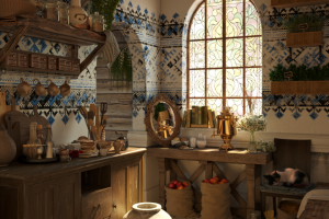 Маленький домик, русская печка...