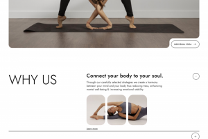 Дизайн лендинга йога-студии