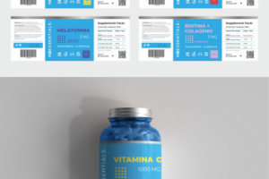 Концепт дизайна этикетки для витаминов