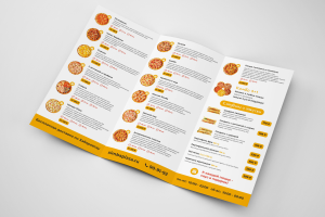 меню пицца буклет три сложения