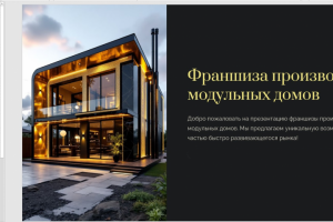 Презентация франшизы