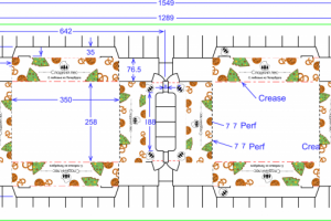 Отрисовка в векторе логотипа и схемы коробки