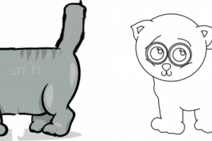 "Котенок". Обработка изображения под лазерную резку