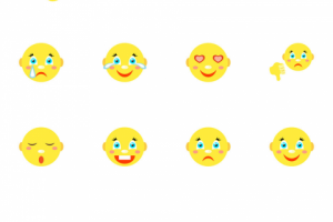 3 набора из 16 смайликов, выполненных в виде персонажа