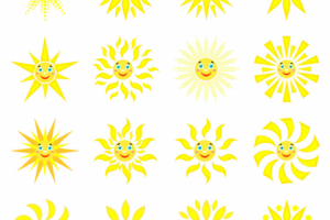 Набор из 16 иконок "Солнышко".