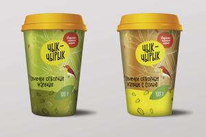 Разработка дизайна стаканчика для бренда семечек