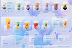 Дизайн  баннера меню для рестоклуба, в стиле стекломорфизм