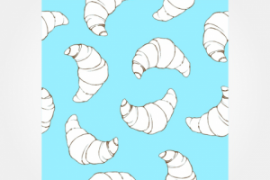 Круассаны. Бесшовная текстура