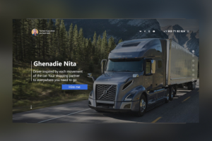 Дизайн landing page  для услуг по грузоперевозкам