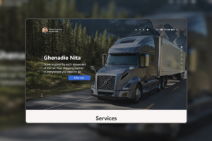 Дизайн landing page  для услуг по грузоперевозкам