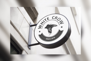 Логотип для кофейни White crow