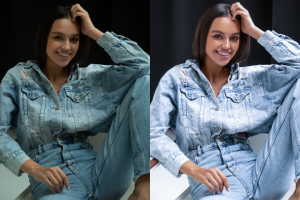 Ретушь полуростовой фотографии