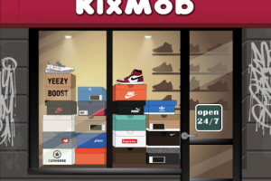 Витрина для магазина обуви