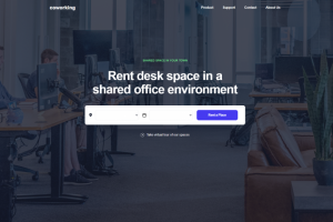Сайт агентства по предоставлению услуг коворкинг-пространств