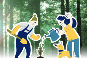 Иллюстрации для соц.сетей. "Люди природе"