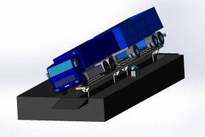Разгрузчик автомобилей одноколейный