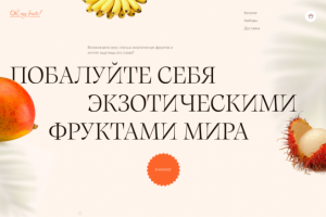 Лендинг для продажи экзотических фруктов