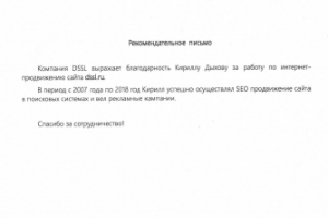 Продвижение компании  DSSL (системы безопасности). SEO, контекст