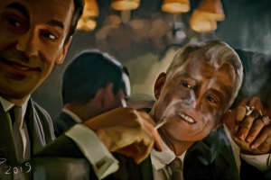 Draper and Sterling in the Bar