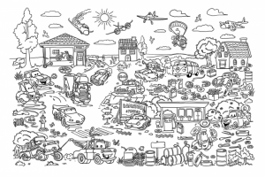 Иллюстрация под раскраску.