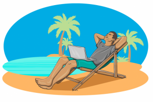 Бизнесс на пляже.