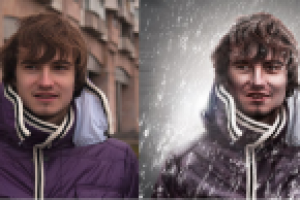 Ретушь фото для использования в афише спектакля.