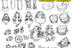 концепт к игре "сырная оборона"