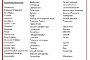 Название продуктового магазина шаговой доступности
