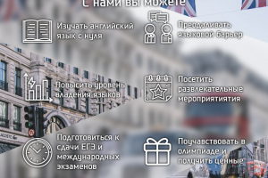 Рекламный постер английской школы "Welcome"