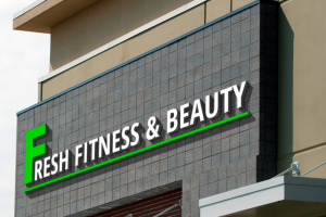 Визуализация вывески, объемные буквы.