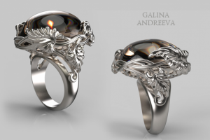 Ювелирные изделия. Кольцо с кварцем