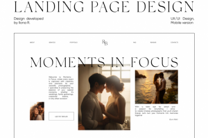 Дизайн лендинга для сайта фотографа