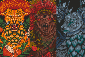 Серия футболок для магазина крафтового пива