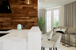 дизайн кухни-гостиной ЖК ИРис (Одинцово)