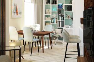 Дизайн кухни-гостиной ЖК Ирис