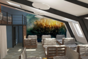 дизайн кальянной в стиле лофт