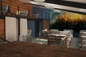 дизайн кальянной в стиле лофт