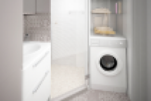 дизайн маленького совмещенного санузла (Москва)